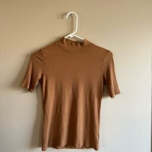 Ribbed Brown Women's Top